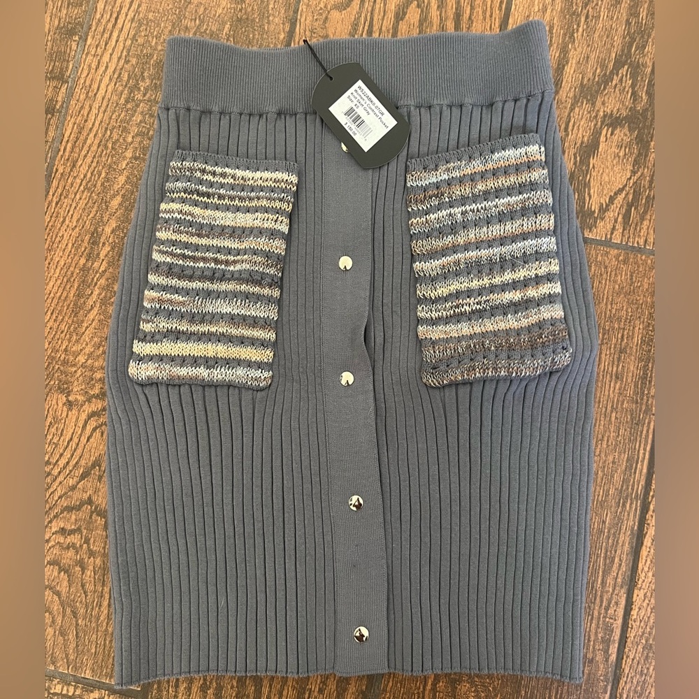 PXG Women’s Contrast Pocket Knit Skirt Gray